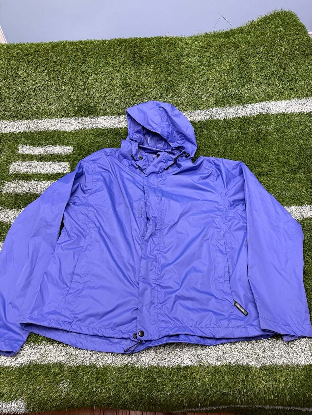 Iceburg Outerwear Packable Hooded Windproof Waterproof Rain Jacket Purple 1XL